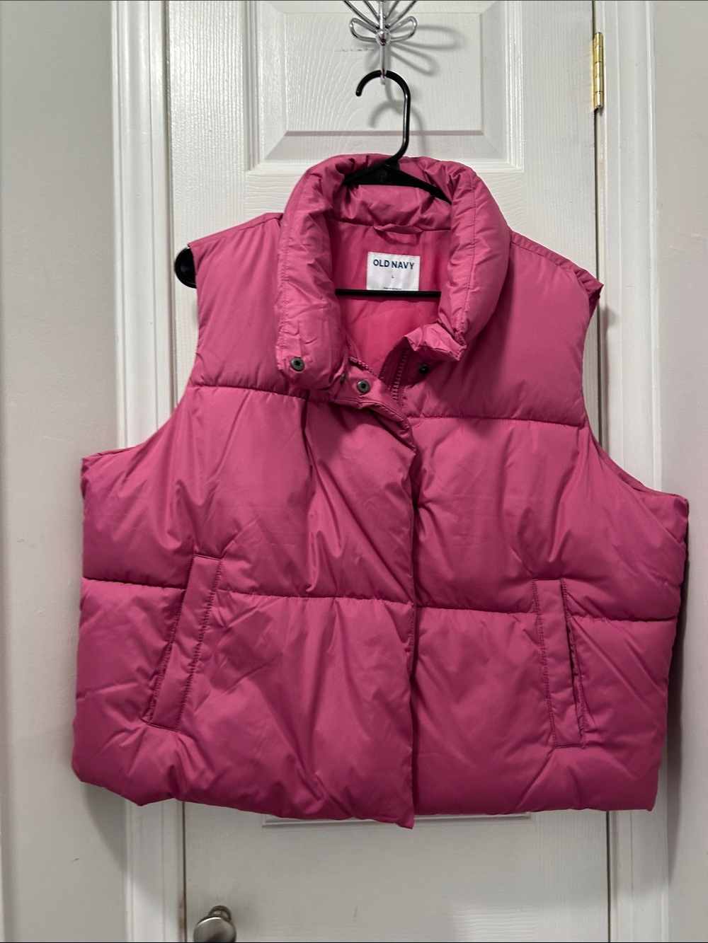 Old Navy Hot Pink Quilted Puffer Vest